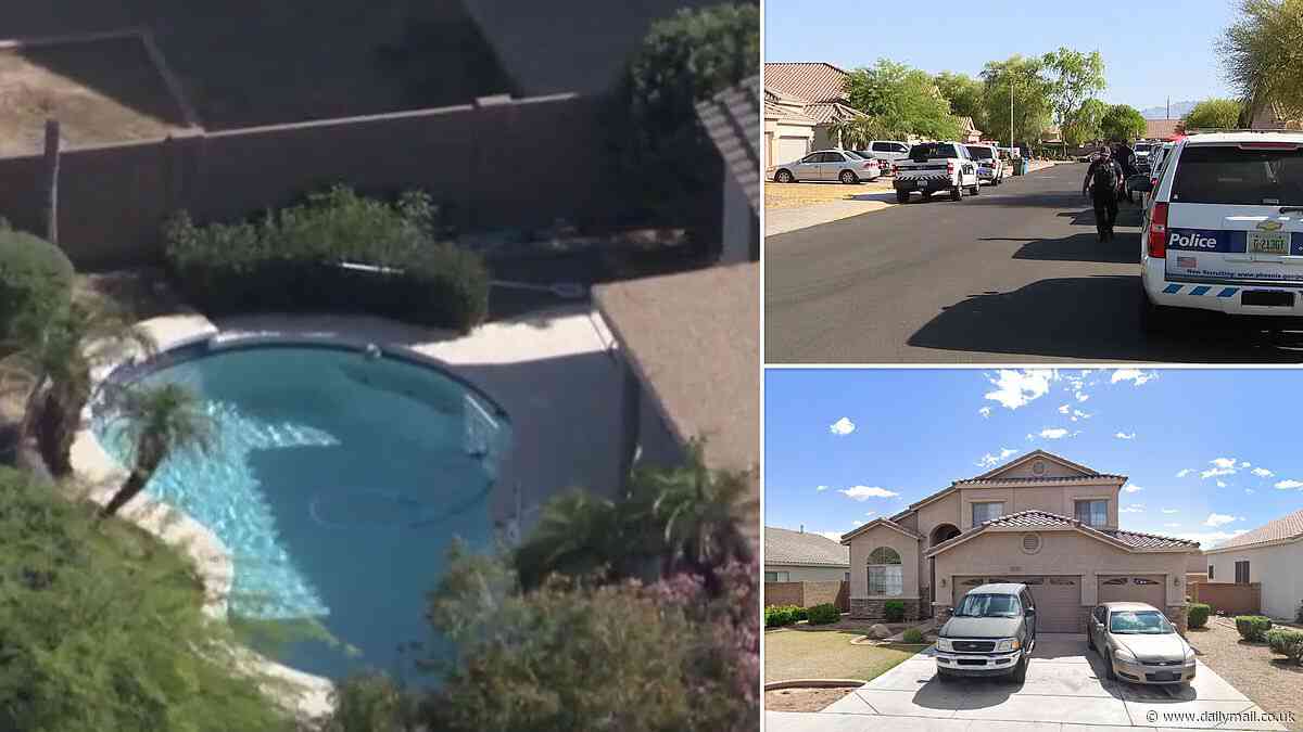 Heartbreak as Arizona father finds three-year-old twin girls drowned in backyard swimming pool