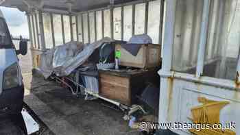 Rubbish dumped in Hove seafront shelter for six weeks