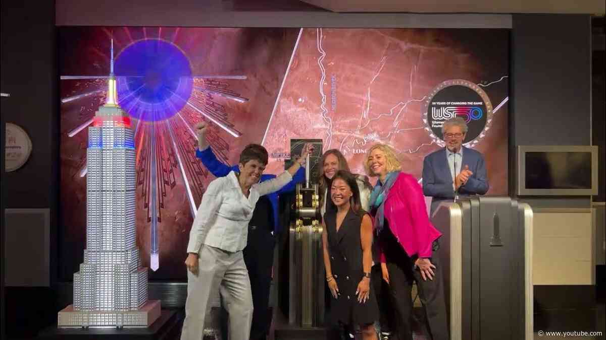 Billie Jean King lights the Empire State Building!
