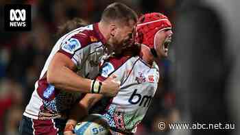 Reds end 25-year drought in Christchurch with stoic defence saving them from late Crusaders charge
