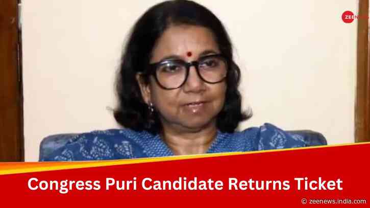 Lok Sabha Elections 2024: Congress` Puri Candidate Sucharita Mohanty Returns Ticket As `Party Denied Funding`