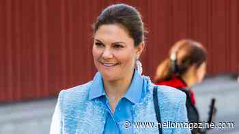Crown Princess Victoria amazes in waist-cinching trousers and cropped bouclé blazer