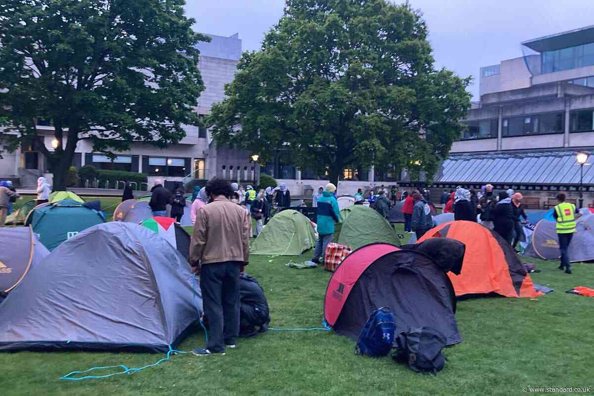Students at protest camp inside Trinity College vow to stay ‘indefinitely’