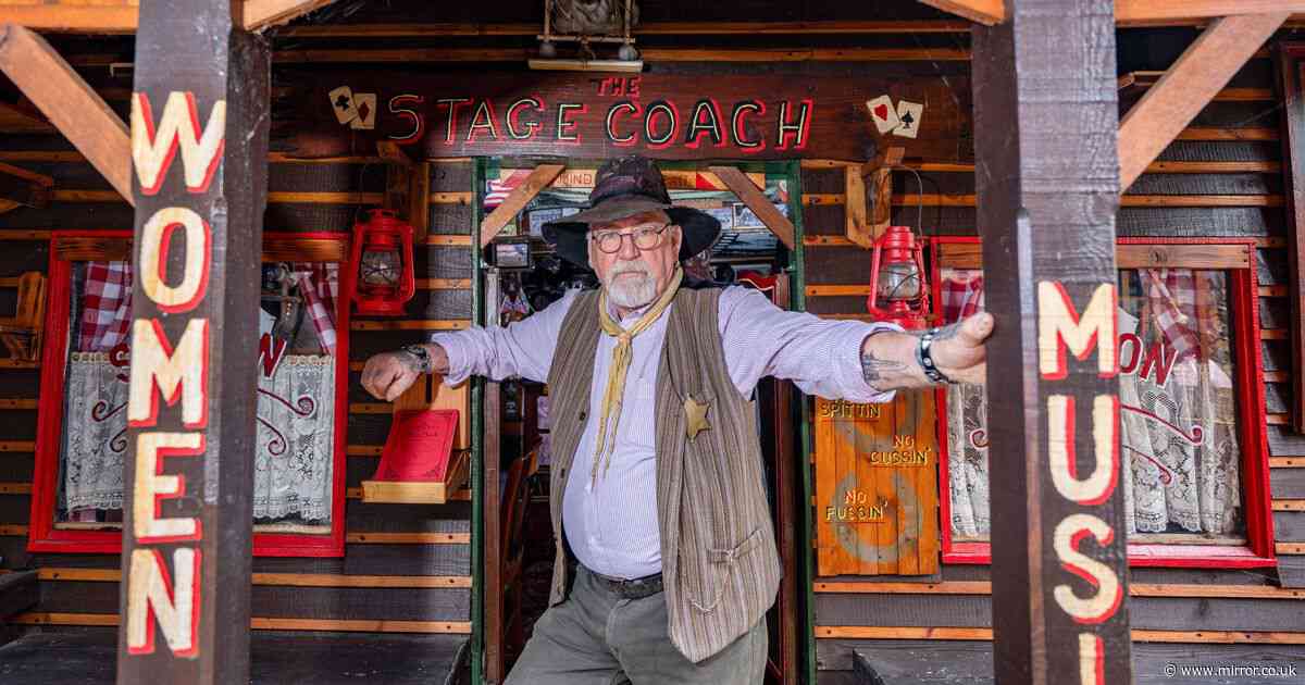 Grandad spends 25 years turning garden into Wild West 'town' with saloon and jail