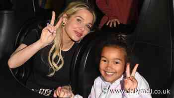Helen Flanagan enjoys quality time with her daughter Matilda, 7, as the pair hit the rides at Drayton Manor theme park