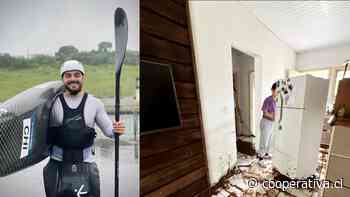 Chileno Andraz Echeverría tuvo que pasar mega inundación en Brasil arriba de su kayak