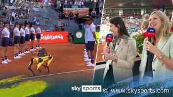 'What is THAT?!' | Robot dog applauded for delivering Madrid Open balls?!