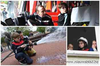 IN BEELD. Louis (9) raakte halfblind door banaal ongeval, nu maakt brandweer zijn droom waar