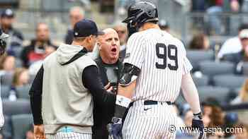 Yankees' Judge ejected for first time in career