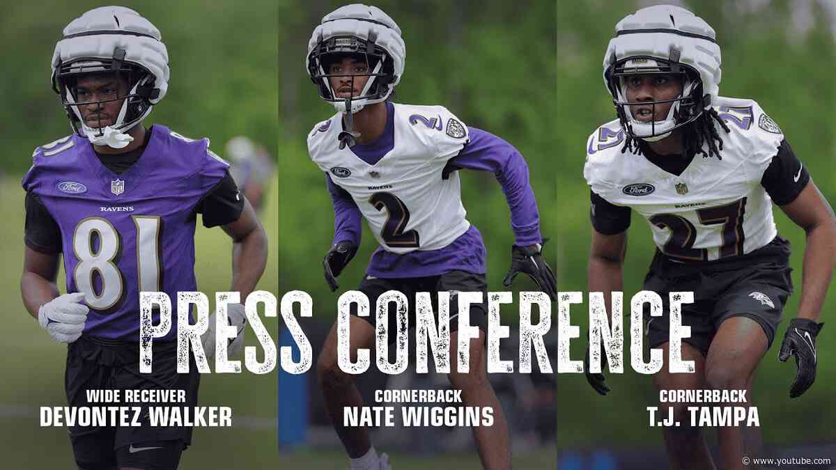 Nate Wiggins, T.J. Tampa, Devontez Walker Media Availability | Baltimore Ravens
