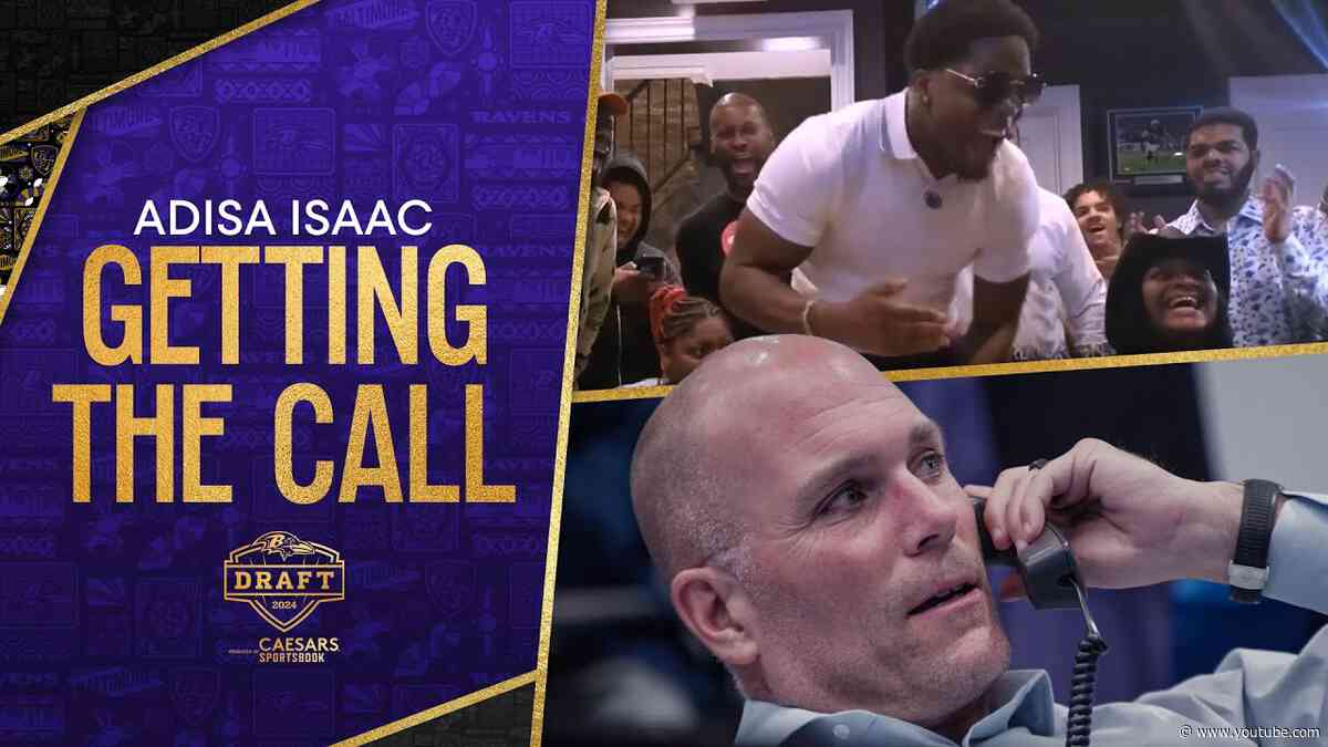 Adisa Isaac's Celebratory Draft Call | Baltimore Ravens