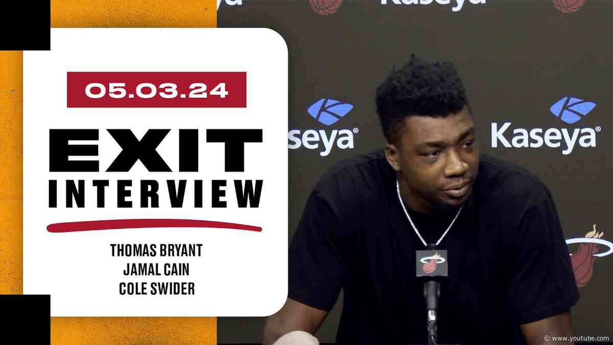Thomas Bryant, Jamal Cain, Cole Swider Exit Interview | May 3, 2024