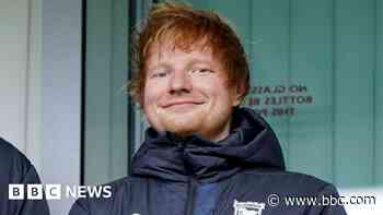 Ed Sheeran to celebrate with Ipswich Town players