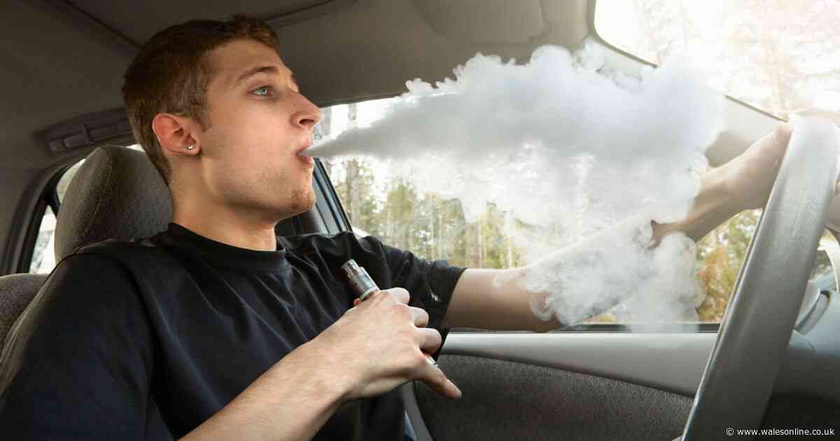 Experts say vaping while driving could cost you £5,000 even though it's not illegal'