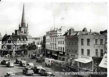 Hereford's 1950s High Town was a hub of shops and traffic