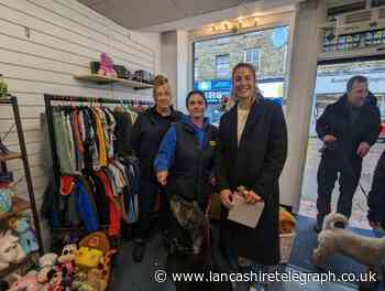 Gemma Atkinson at opening of Bleakholt charity shop in Rawtenstall