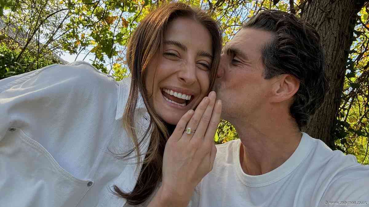 Bec Harding and Andy Lee celebrate their engagement with a chic garden party as they kickstart their $5million renovation project