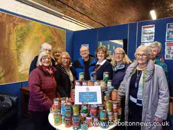 Horwich Inner Wheel donated 100 cans of food to Horwich Foodshare