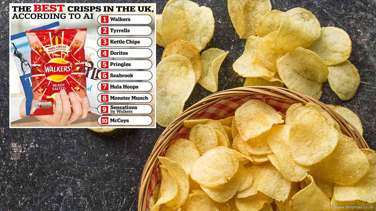 Revealed: The best crisps in the UK, according to AI - so, do YOU agree with its choices?