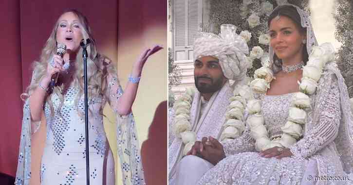 Mariah Carey is surprise performer at British billionaire fashion mogul’s star-studded £20,000,000 wedding