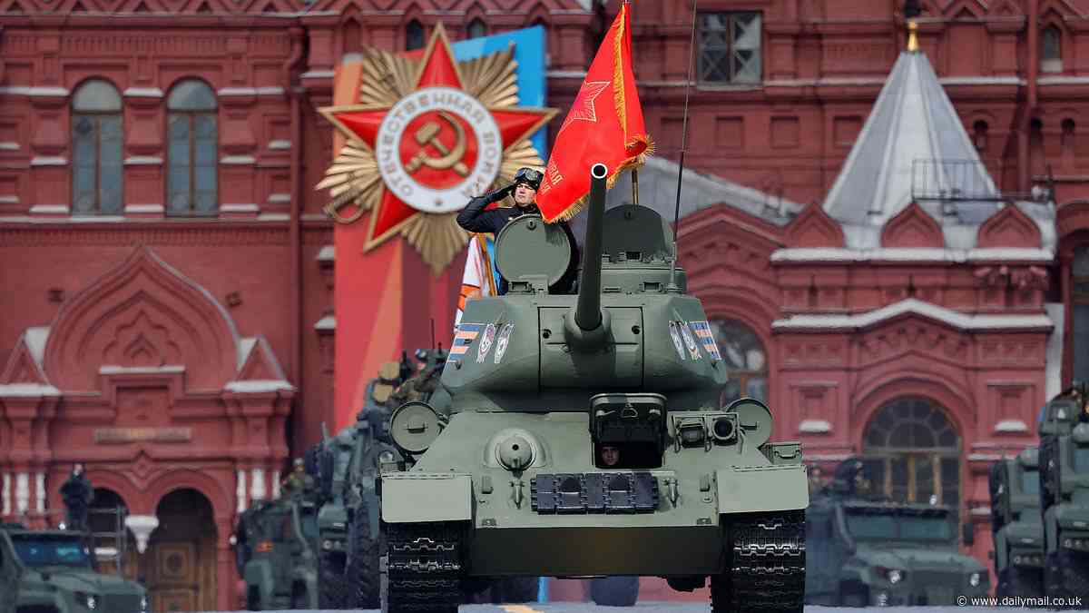 Putin times his inauguration with Moscow's annual Victory Day parade marking the Soviet defeat of Nazi Germany - as despot extends his rule by another six years after 'sham' election