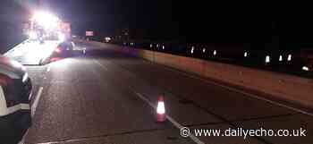 M27 crash sees white van driven the wrong way down motorway