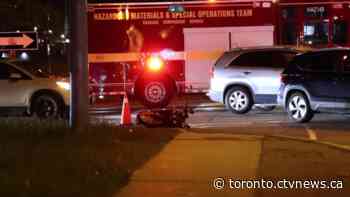 Motorcyclist taken to hospital with serious injuries following crash: police