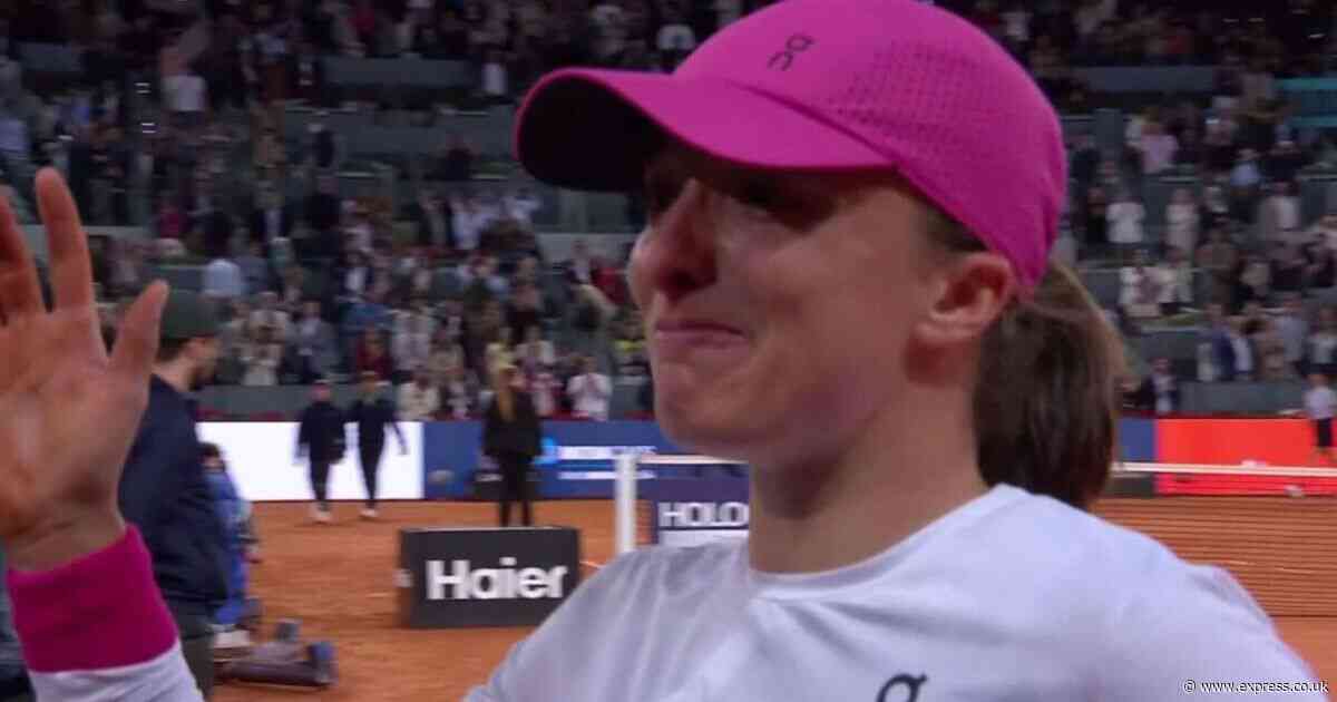 Iga Swiatek in tears after getting revenge on Aryna Sabalenka to win Madrid Open title