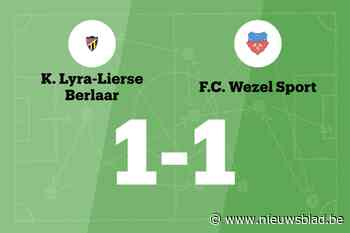 Lyra-Lierse en Wezel Sport delen de punten