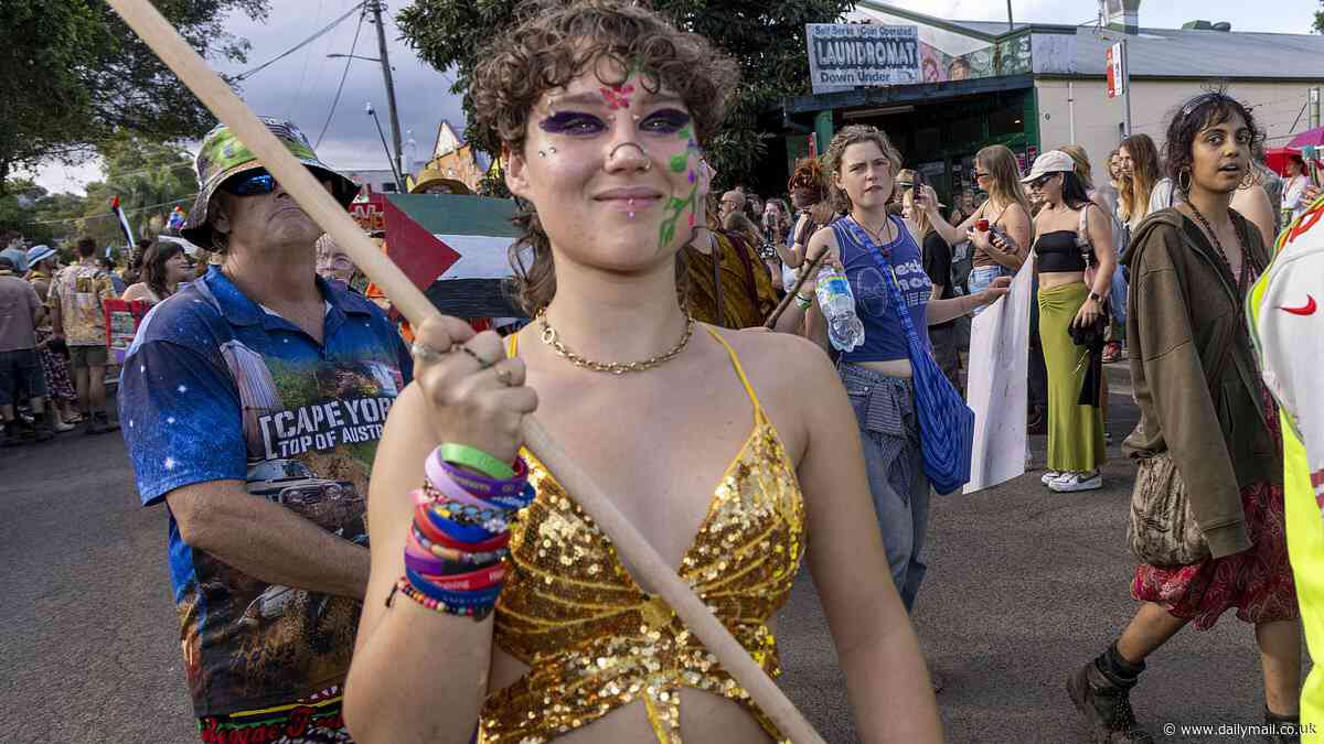 Scantily clad outfits, lots of green and one GIANT bong: Revellers in high spirits at annual Nimbin Mardi Grass