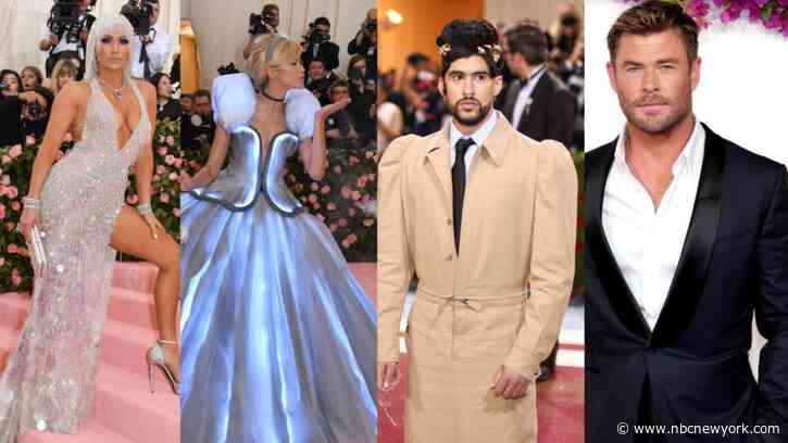 Zendaya, Bad Bunny, JLo and Chris Hemsworth chair this year's Met Gala. Here are their past looks