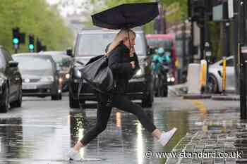 London Weather: Met Office predicts May bank holiday washout with over 12 hours of showers