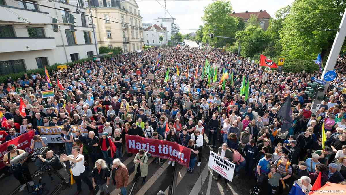 Tausende bei Demonstration gegen Gewalt in Dresden