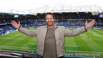 Gerard Butler sends message to Chelsea fans as Hollywood star watches the Blues thrash West Ham at Stamford Bridge