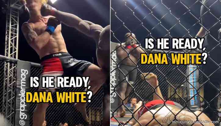 Video: Dana White's Contender Series alum's brutal KO perfectly filmed from craziest angle you might ever see