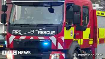 Forty firefighters battle blaze in Devon home