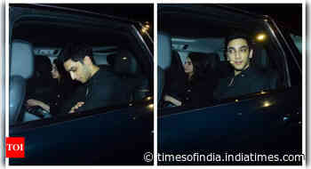 Vedang-Khushi twin in black as they visit Zoya Akhtar