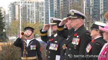Military personnel gather in Barrie to honour lives lost in Battle of the Atlantic