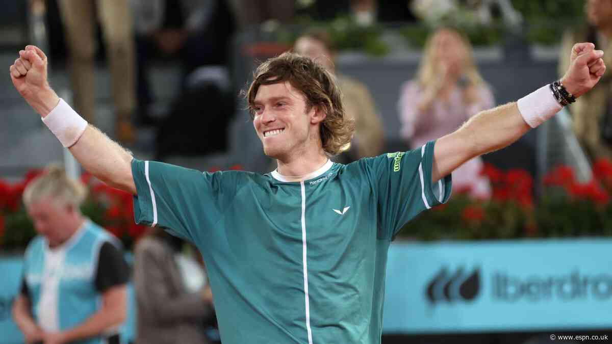 Rublev, 26, wins Madrid Open, his 'most proud title'