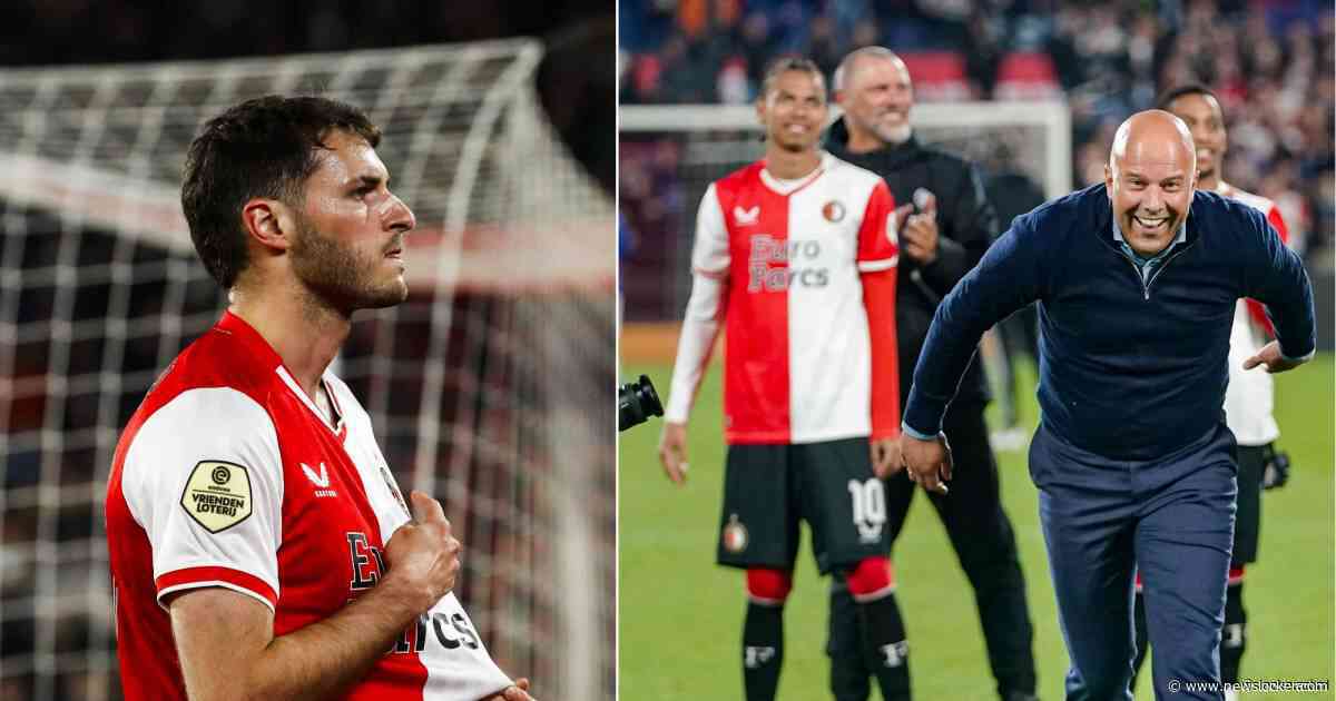 Feyenoord-fans klappen handen stuk voor Arne Slot bij ruime zege op PEC Zwolle: ‘Dit was heel bijzonder’