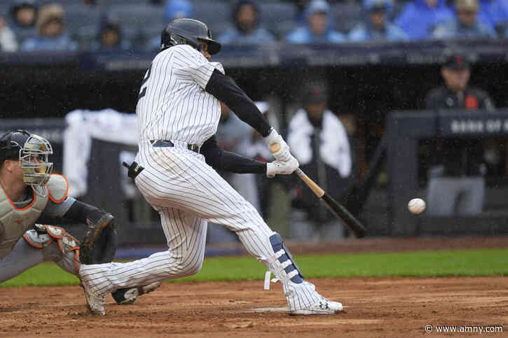Yankees beat Tigers 5-2 behind Soto’s 3-run double to finish 3-game sweep with rain-shortened win