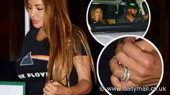 Larsa Pippen flashes diamonds on THAT finger while out with on-again beau Marcus Jordan... after Charles Barkley slammed 'messy' relationship
