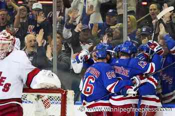 Rangers stay undefeated in the playoffs, win Game 1 over the Hurricanes 4-3