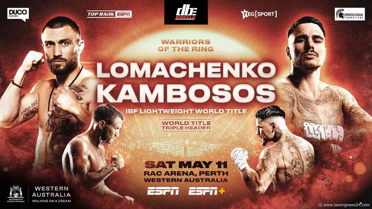 Lomachenko vs Kambosos Live on ESPN+ on May 18 in Australia