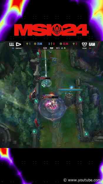Robo outplays the tower dive from GAM and survives... AGAIN!#msi2024 #loud