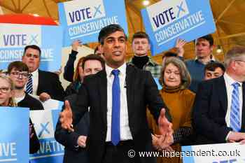 Tories may not win election, Sunak admits while claiming hung parliament likely