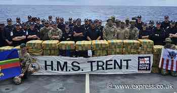 Royal Navy seizes £200million of cocaine as desperate smugglers dump drugs in the ocean