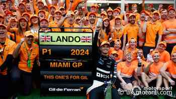 Miami F1 win a weight off McLaren’s shoulders, not just Norris's - Stella