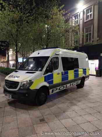 Man arrested for urinating against police van in town centre