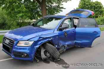 Unfall in Hüllhorst: Auto prallt gegen Leitplanke